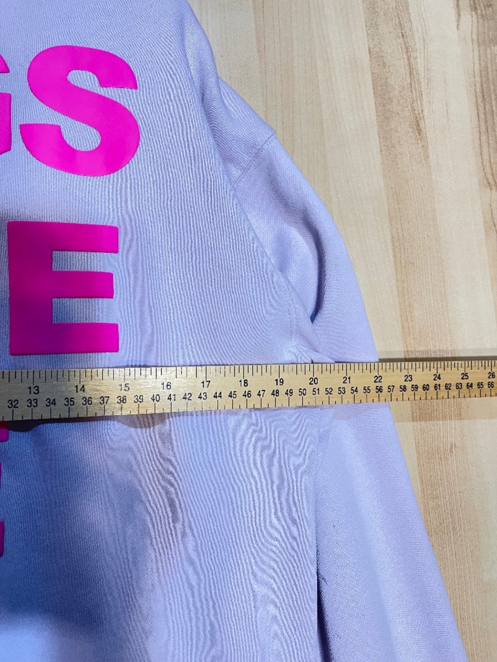 Wildfox Lavender Sweatshirt with Hot Pink 'DOGS LOVE ME' Graphic - Picture 4 of 5